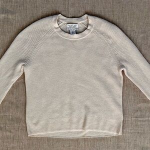 Rachel Zoe Soft Cream 2-Ply Cashmere Sweater, Size S